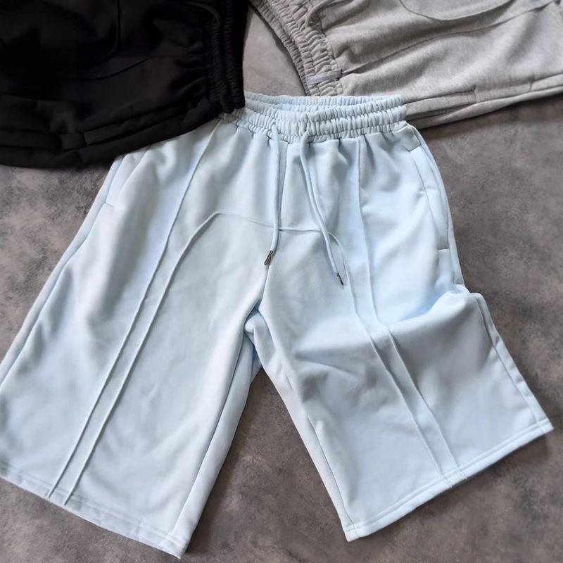 Men's Streetwear Elastic Drawstring Shorts - Hip Hop Casual Loose Fit Jogger Shorts For Summer​_voghion.com