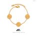 High-end Fashion Versatile Simple Personality Titanium Steel Gold-plated Round Brand Pendant Necklace Bracelet Jewelry_voghion.com