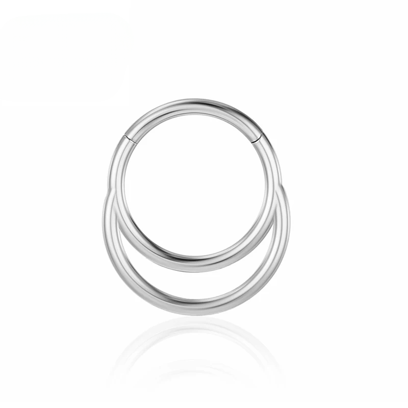 F136 Titanium Helix Piercings Zircon Helix Cartilage Nose Rings Clicker Tragus Earrings 16G Septum Hinged Segment Body Jewelry_voghion.com