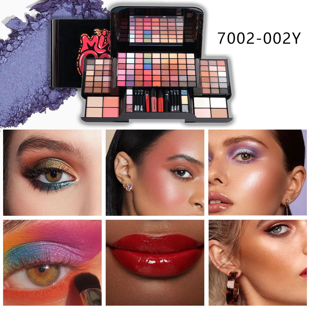 Perlglanz-Lidschattenpalette, Gesichtskonturierung, mattes Rouge, Textmarker, Aufhellung, multifunktionale Make-up-Box_voghion.com