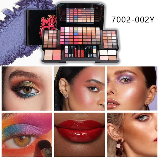 Perlglanz-Lidschattenpalette, Gesichtskonturierung, mattes Rouge, Textmarker, Aufhellung, multifunktionale Make-up-Box_voghion.com
