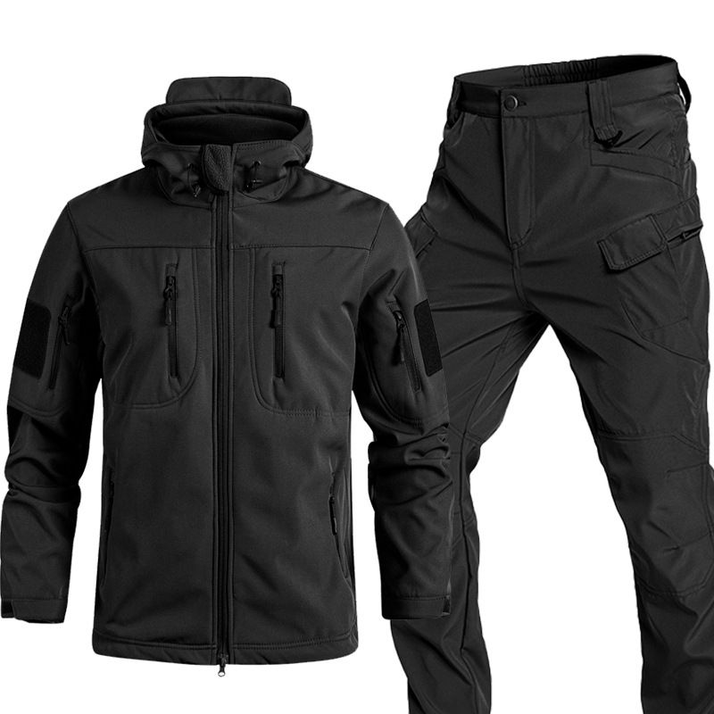 Conjunto de chaqueta y pantalones de ciclismo Shark Skin TAD Soft Shell para hombre, impermeables, deportivos, térmicos, para invierno_voghion.com