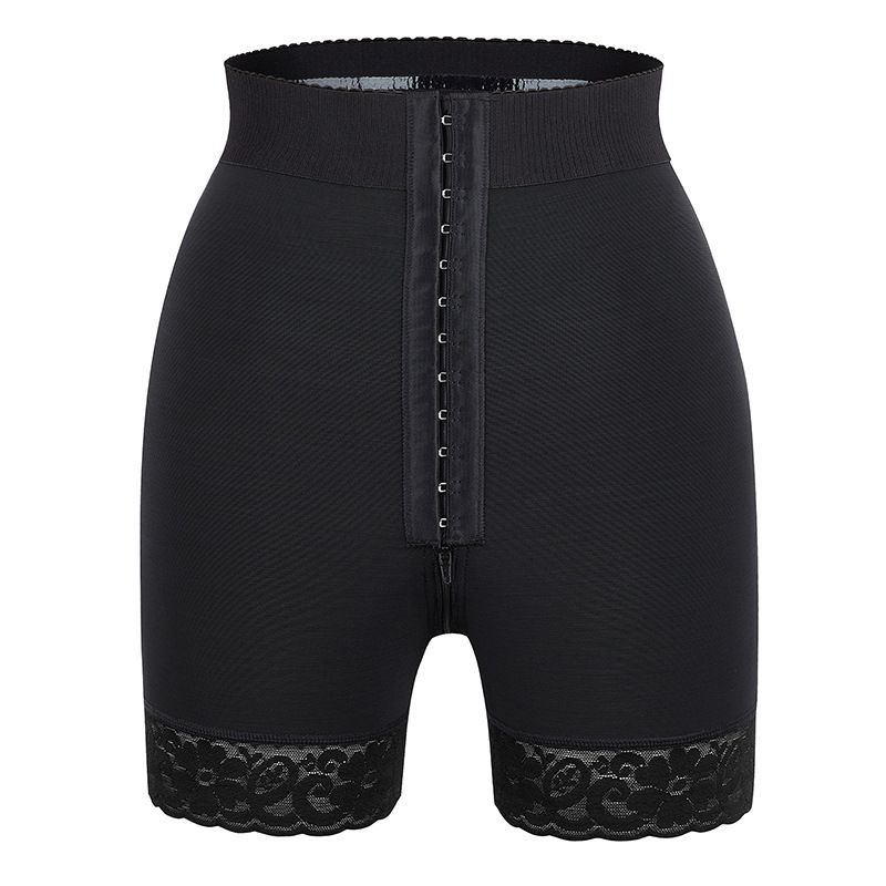 high-waist tummy control pants bottom zipper butt lift pants sports tight large size body pants butt lift body shaping pants_voghion.com