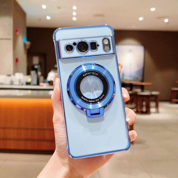 Coque de téléphone plaquée en forme de cœur sur le côté pour Google Pixel 10, 9 Pro XL, 8 Pro, 8A, 9A, 7A, 10 Pro et 9 Pro XL ; protection d'objectif et support inclus._voghion.com