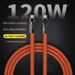 120w 6a Super Fast Charge Type Silicone 180 ° Rotating Elbow TYPE-C-C Data Cable 1M 2M USB To C Charger Cable_voghion.com