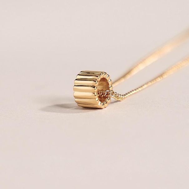 Perfect/simple Circle Small Waist Pass Through Necklace Female Silver Plated Niche Stacking Clavicle_voghion.com