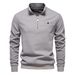 Herrenbekleidung Herbst neue Herren Langarm Half Zip Sweatshirt lässig einfarbig Taschendekoration Basic Tops Männer_voghion.com