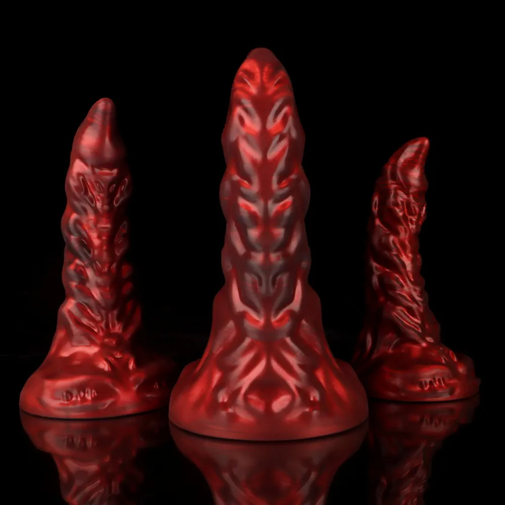 Alien Adult Rear Court Plug Fantasy Dragon SM Sex Toy Liquid Silicone Anal Dilator Simulation Toys_voghion.com