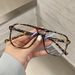 Double Bridge Large Frame Clear Leopard Fashion Γυαλιά Υπολογιστή για Γυναικεία Ανδρικά_voghion.com