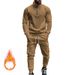 Men's Fleece Tracksuit Set – Winter Warm Zip-Up Hoodie & Jogger Pants (S-XXXL, 8 Colors) | American Casual Style For Gym & Streetwear_voghion.com
