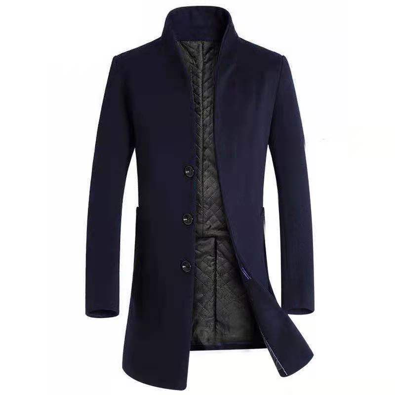 ​​Herren-Blazer aus Wolle – Slim Fit Business Casual Einreihiger Anzugmantel für Herbst und Winter (Blau, M-5XL)​​_voghion.com
