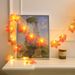 10 LED Maple Leaf String Lights - Battery Operated Decorative Fairy Lights For Wedding, Thanksgiving, Party & Home Decor (1.5m, 10 Lights, Sunset Red)_voghion.com