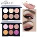Lidschatten POPFEEL 6 Farben Glitzerpuder Lidschatten Sechs Farben Mini Lidschatten Perlglanz Matt Make-Up Palette_voghion.com