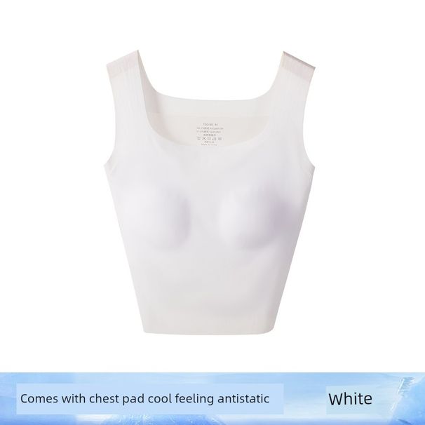 Canotta in seta ghiacciata da donna, reggiseno estivo ultra sottile, intimo intero Beauty Back con imbottitura per il petto, nuovo arrivo 2024_voghion.com