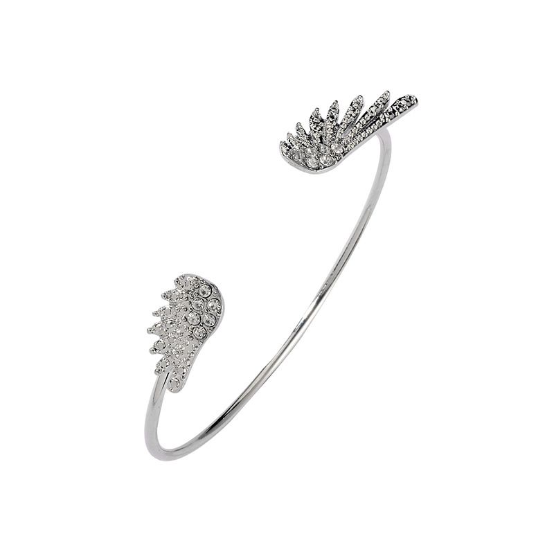 Nouveau bracelet créatif de style coréen à la mode, bracelet en diamant avec ailes d'ange, bracelet en diamant à sangle ouverte pour personnalité féminine, offre spéciale_voghion.com
