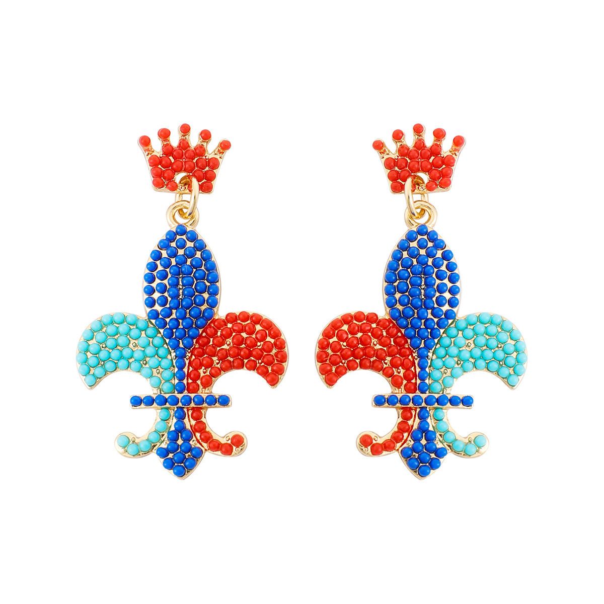 Orecchini con lettera elemento carnevale orecchini cappello da clown orecchini rotondi orecchini creativi_voghion.com