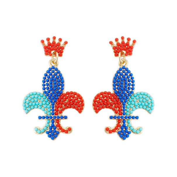 Orecchini con lettera elemento carnevale orecchini cappello da clown orecchini rotondi orecchini creativi_voghion.com