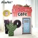 MISSPET Cactus Coffee House CAFE Pink Double Layer Large Space Post Bed Cat Scratching Board_voghion.com