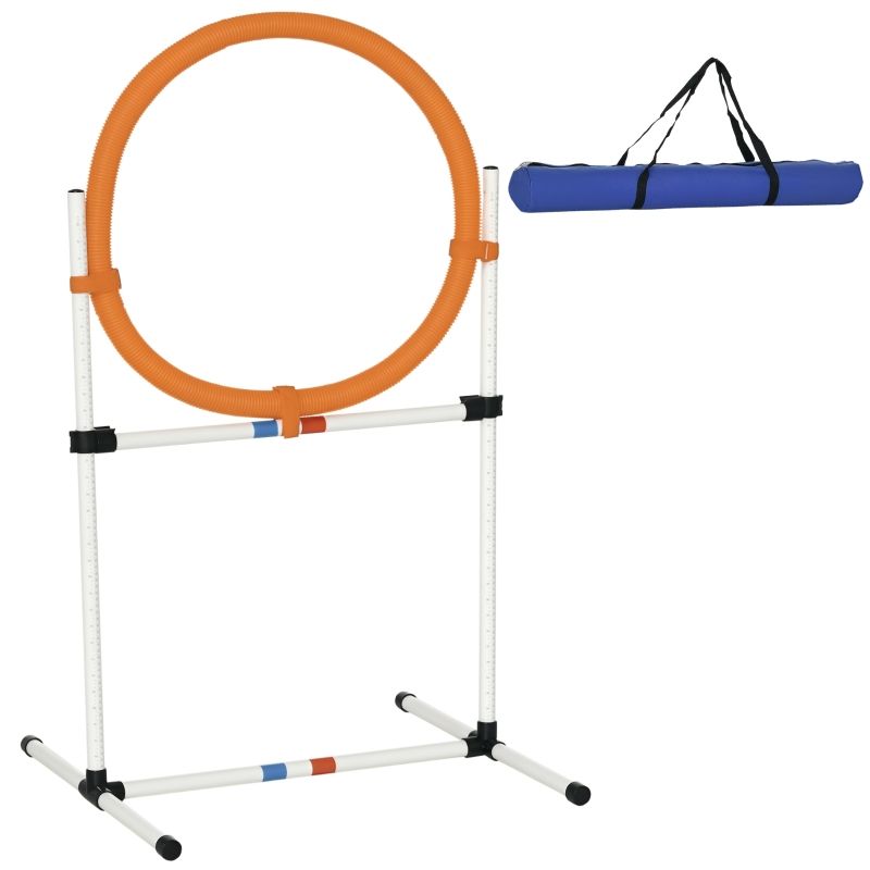 Hundetrainingsset Anello elastico per allenamento di agilità, PE, Bianco+Arancione_voghion.com