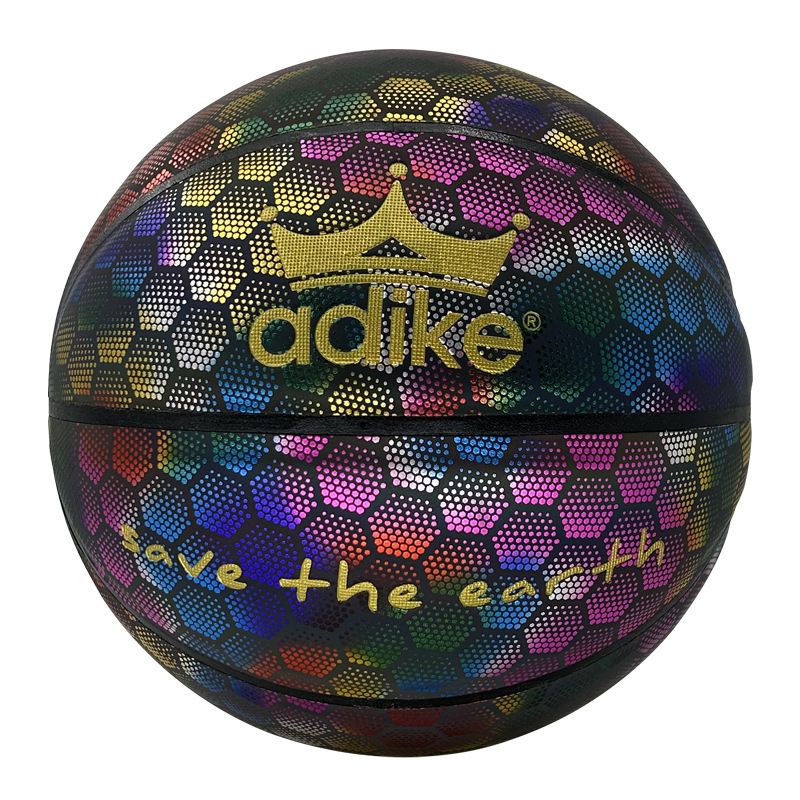 Hexagon Reflective Glow Basketball – Gut sichtbarer Trainingsball mit großem Panel-Design_voghion.com