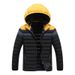Men's Clothing Sanjianfeng Clothing Cotton Padded Jacket Men's Winter Men's Korean Slim Fit Removable Hood Casual Trend Ribs_voghion.com