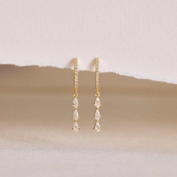 Pendente a goccia in zircone placcato in oro in ottone, orecchini di lusso alla moda per donna_voghion.com