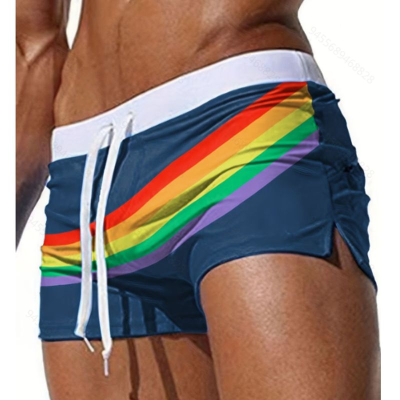 Men's Gradient Color Athletic Shorts - Anti-Slip & Secure Fit With Drawstring (Quick-Dry & Breathable For Running & Gym)​_voghion.com