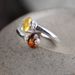 Anello in argento con apertura semplice e perline d'ambra Yintai da donna alla moda Golden Deer King_voghion.com