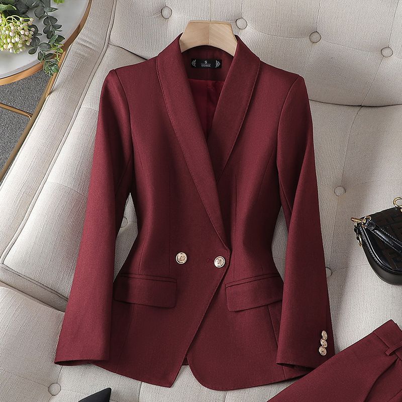 Abbigliamento da donna Abito arancione piccolo di alta qualità temperamento professionale dea abito formale_voghion.com