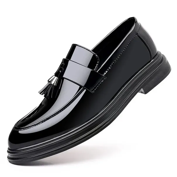 Men Business Dress Casual Fashion Elegant Formal ShoesSlipon Evening Loafers Party Tassel Leather Shoes Wedding 240614_voghion.com