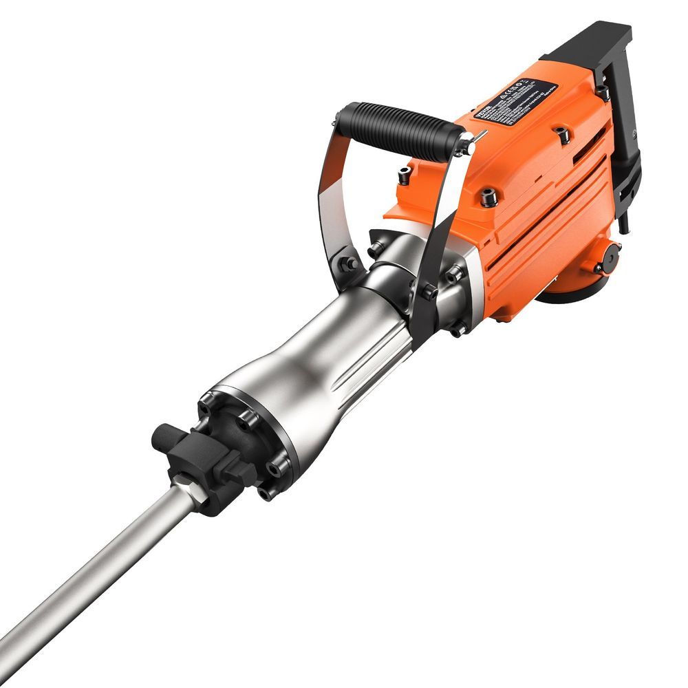 VEVOR Demolition Jack Hammer Concrete Breaker 2200W Electric Hammer 6 Chisel Bits_voghion.com
