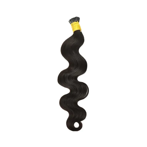 Body Wave I Tip Hair Extensions Bundles 50 Grams Package Pre Bonded Fusion Straight Stick 100% Human Hair_voghion.com