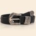 Women's Belt Retro Engraved Pin Buckle Belt Fashionable and Versatile Matching Jeans Belt Thin Belt_voghion.com