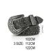 Ceinture tendance en cuir à strass pour homme et femme, style cow-girl occidental, avec clous, pour robe, jeans_voghion.com
