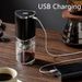 Młynek do kawy elektryczny, przenośny młynek żarnowy, regulowany młynek do espresso LED, młynek do ziaren kawy ładowany przez USB_voghion.com