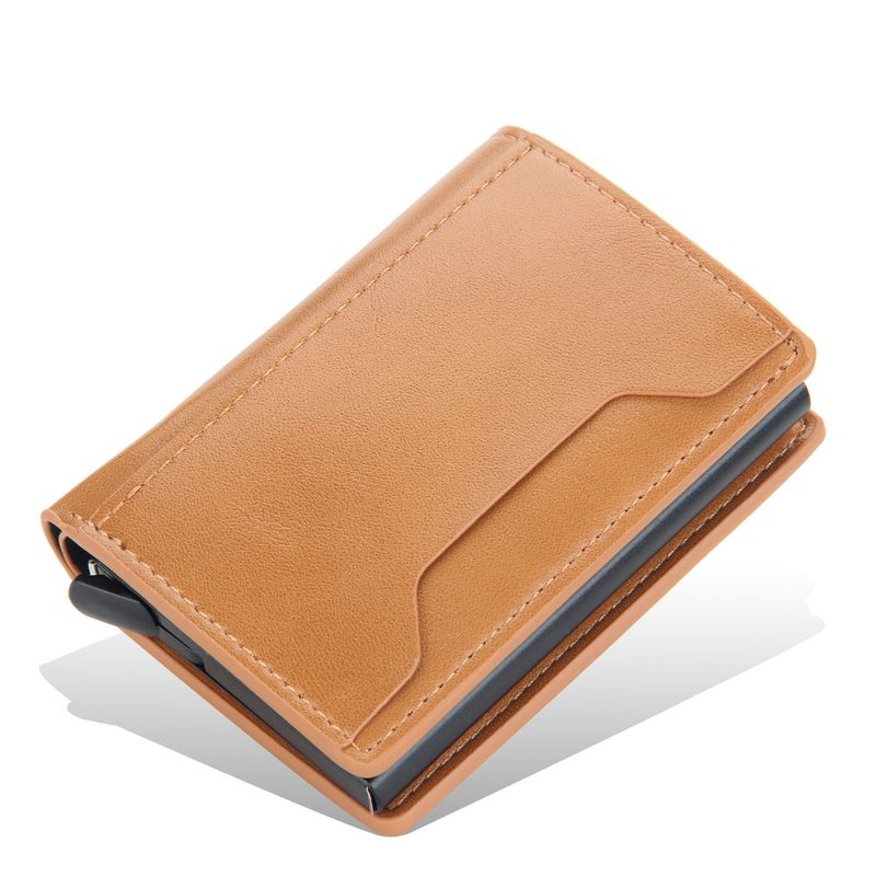 Coin Purses & Holders New Card Holder For Men Metal Aluminum Box RFID Automatic Card Holder Bank Card Holder For Women_voghion.com