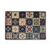 Checkered Retro Crystal Velvet Kitchen Water Absorbing Non Slip Floor Mat Set Cross Border Spot Non Woven Carpet_voghion.com