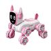 Smart Voice 8-Wheel Stunt Robot Dog With Gesture Sensing - Pink Remote Control Car For Kids, Programmable Interactive_voghion.com