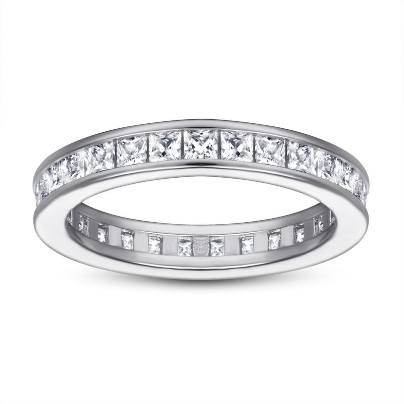 Accessories: Sterling Creative Square Body Wedding Ring, Diamond Index Finger, Full Sky Star Silver Ring_voghion.com