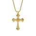 Collana con ciondolo a forma di croce hip hop per uomo e donna con zirconi cubici, accessorio di moda unisex alla moda, catena intrecciata da 24 pollici in oro o argento_voghion.com