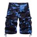 Camouflage men's oversized work clothes, 5cm camouflage pants, shorts, beach pants_voghion.com