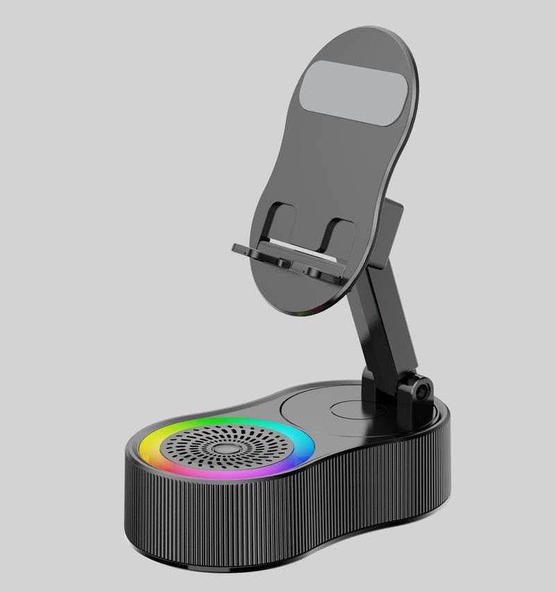 Support de diffusion en direct 3 en 1, microphone à lumière RVB, nouveau mini haut-parleur Bluetooth, son paresseux_voghion.com