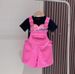 Baby Kleidung Mädchen Liebe Hosenträger Set Sommer Dünne Casual Wear Mädchen Große Kinder Zwei-stück Set_voghion.com