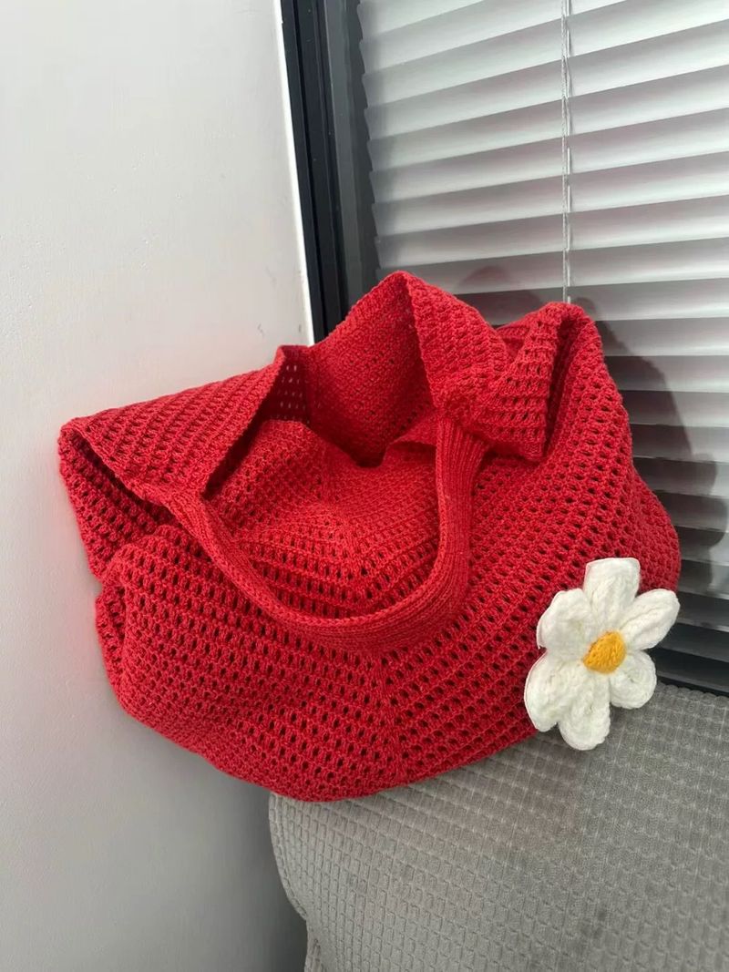 Comparable Bean Große Kapazität Gewebte Schulter- und Achseltasche Für Damen Neue Sommer-Freizeit-Strandtasche_voghion.com