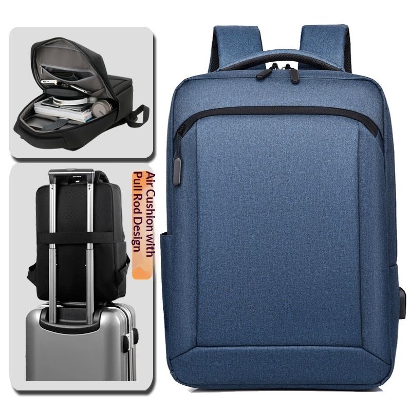 Satin Satin New Business Men's High-end Waterproof Computer Backpack Oxford Cloth Large Capacity Student School Bag Customization_voghion.com