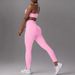 OEM Beauty Back Sports Color-Block Bra Peach Hip High Elastic Hip-Lifting Yoga Pants_voghion.com