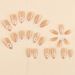 False Nails Wearable Nails White French Flower Nail Art Long Almond Shaped Nail Piece Simple Advanced False Nails_voghion.com