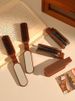 Folding Boar Bristle Comb With Mirror Integrated Portable Travel Massage Comb Women's Bangs Fluffy Hair Comb_voghion.com