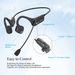 Knochenleitungskopfhörer mit Boom-Mikrofon Drahtloses Bluetooth-Headset mit Geräuschunterdrückung Kopfhörer für Online_voghion.com