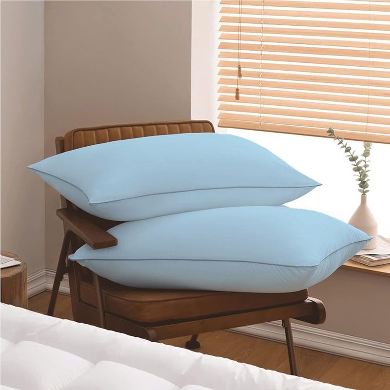 Almohada de poliéster para hotel - Relleno de fibra hipoalergénico de perfil delgado para el hogar y la hostelería (45 x 71 cm, altura de 1 a 5 cm, varios colores)_voghion.com